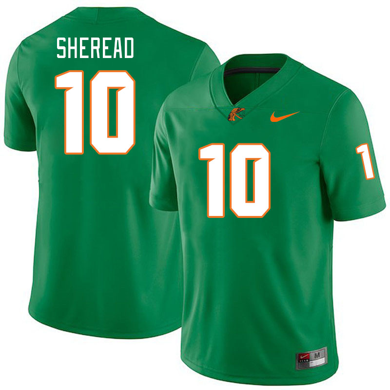 Men-Youth #10 Jah'Marae Sheread Florida A&M Rattlers 2023 College Football Jerseys Stitched-Green